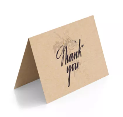 Custom Kraft Thank You Cards