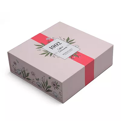 Collapsible Pink Illustration Magnetic Gift Box